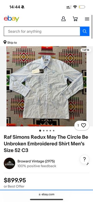 Сорочка Raf Simons Redux Embroidered Shirt