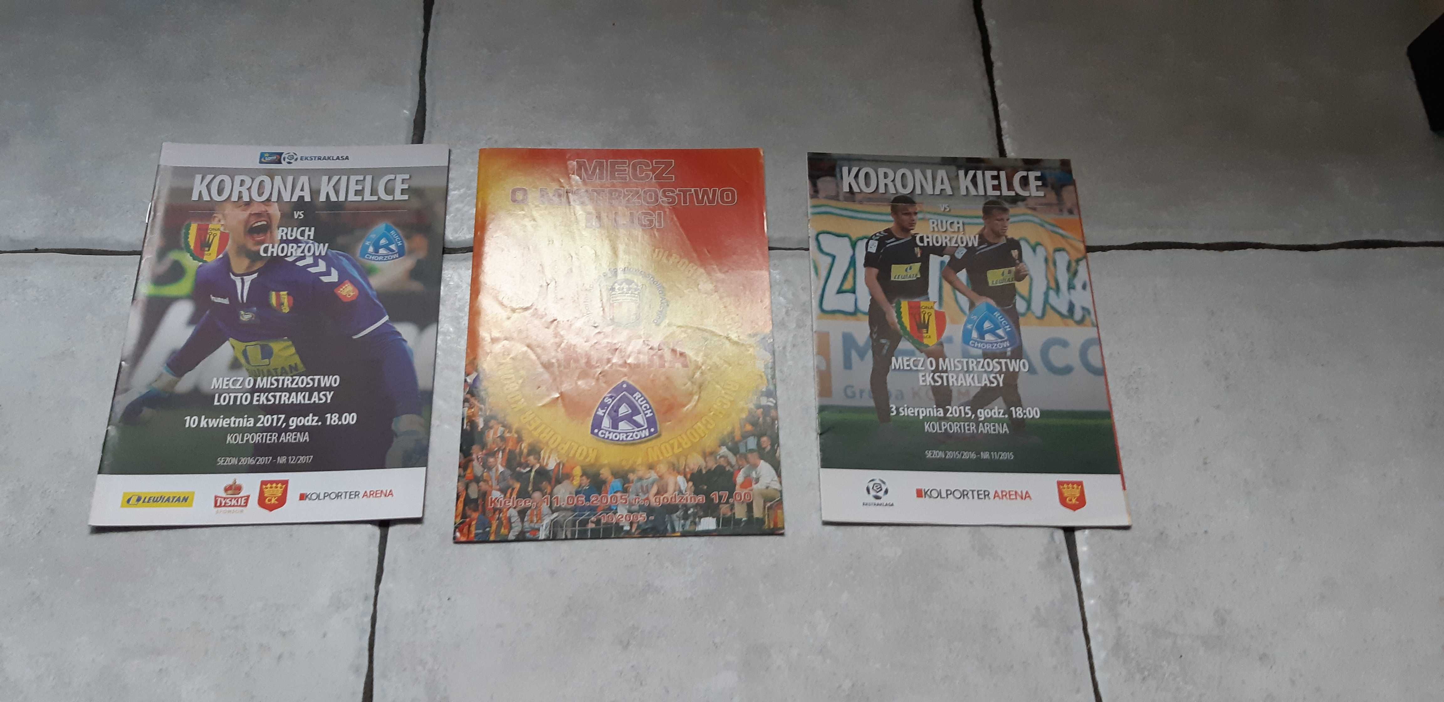 programy meczowe Korona Kielce -Ruch Chorzów