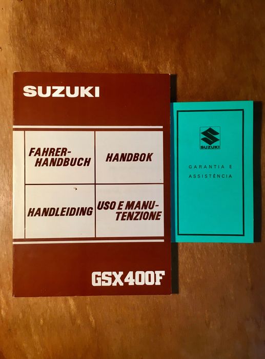 SUZUKI GSX 400 F - manual + garantia - 1983 - muito bom estado
