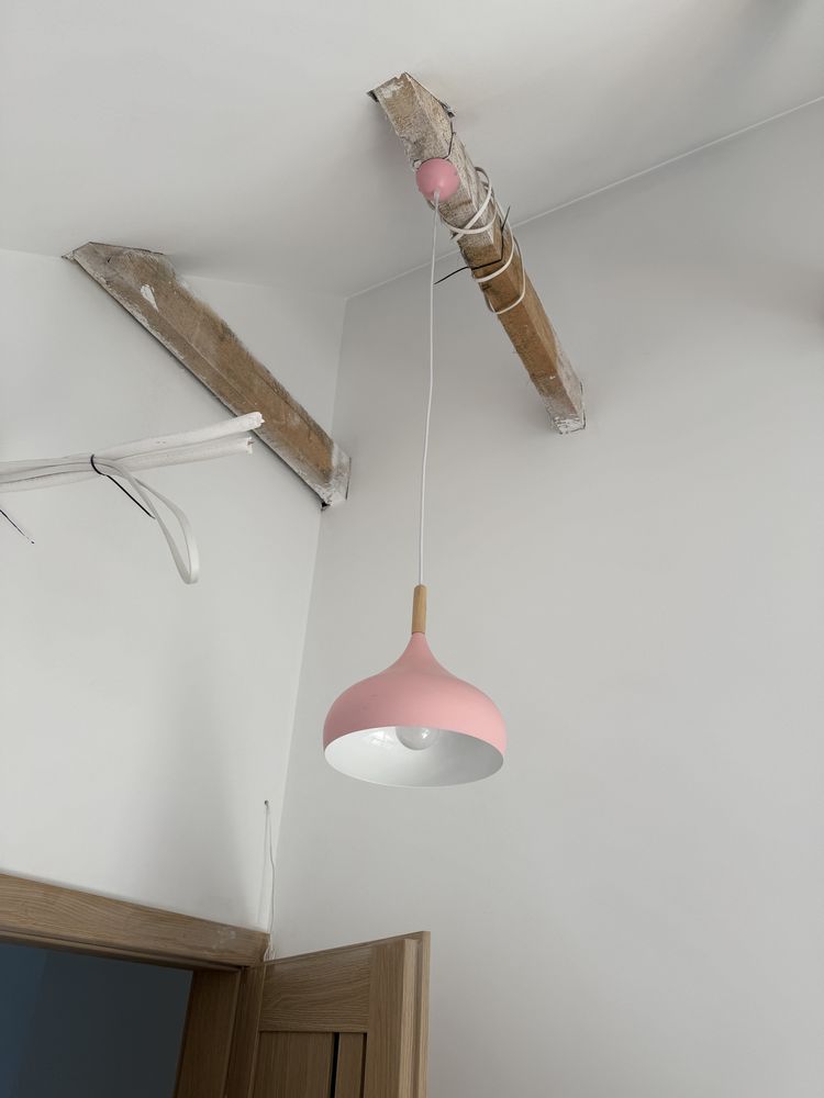 2 lampy wiszace rozowe do pokoju dziecka dziewczynki