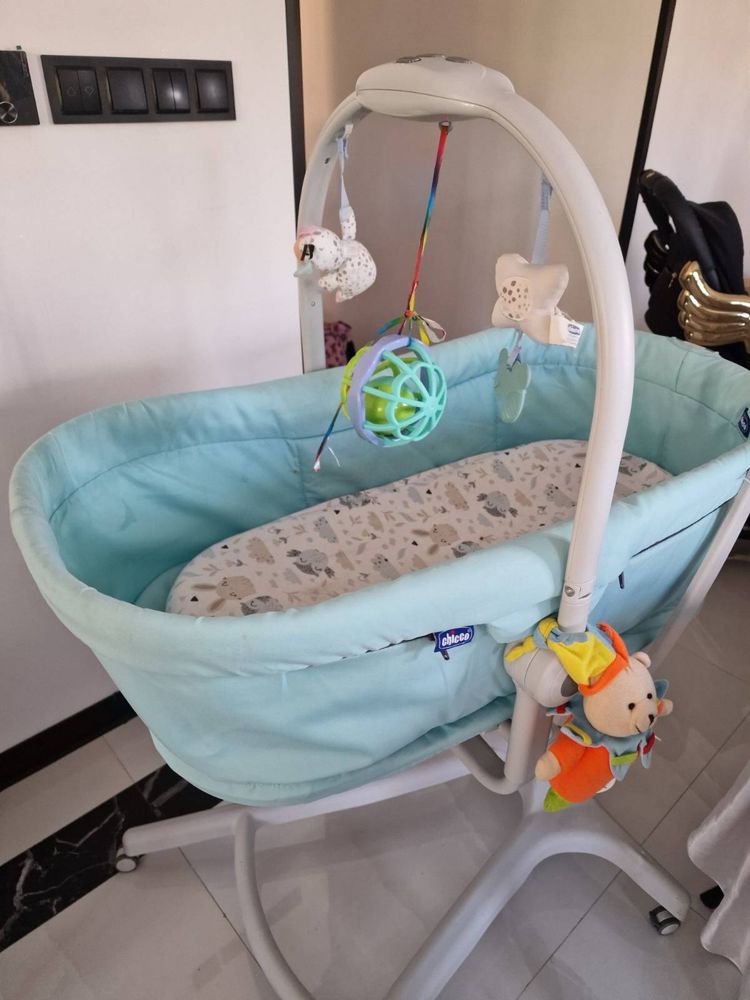 Kołyska, Łóżeczko CHICCO Baby Hug 4 in 1 Niebieski