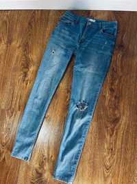 Denim bershka spodnie jeansy rurki 38 M z przetarciami