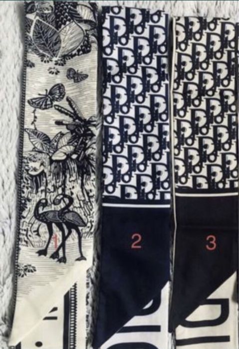 Dior opaska szalik wstążka taśma logo viral instagram