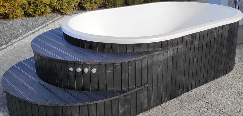 Całoroczny basen 10 os masaż pokrywa LED balia jacuzzi sauna transport