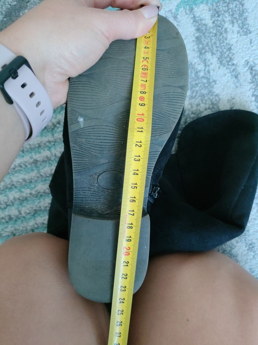 Buty damskie kozaki długie muszkieterki zamszowe roz 36
