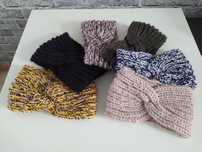Ciepła opaska na głowę na jesień, handmade