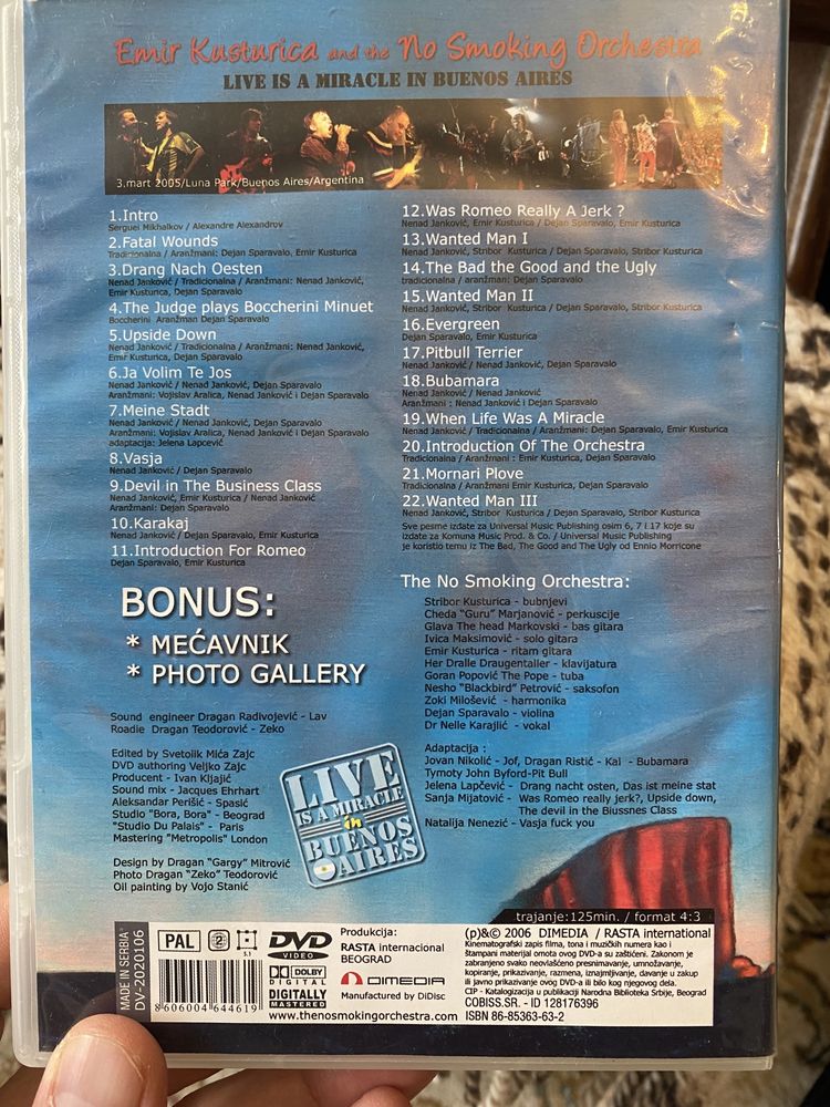 DVD Emir Kusturica and The No Smoking Orchestra - Live is A Miracle