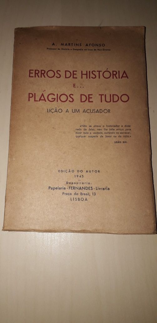 Erros de História e Plágios de Tudo - A. Martins Afonso