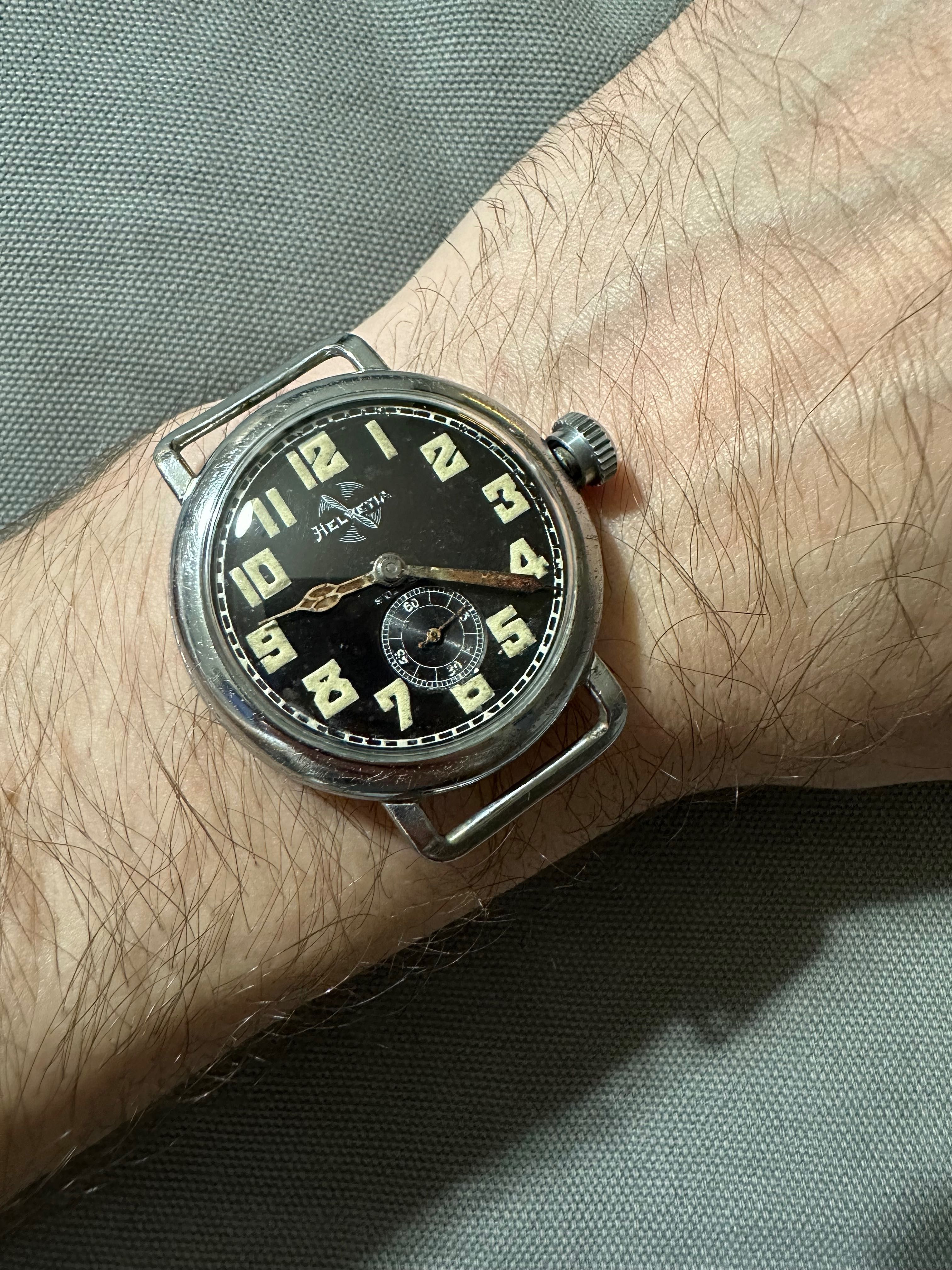 Helvetia zegarek wojskowy pilotów Luftwaffe WW2 omega tissot longines