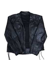 Шкіряна куртка Leather jacket на утяжках Кожа Made in USA