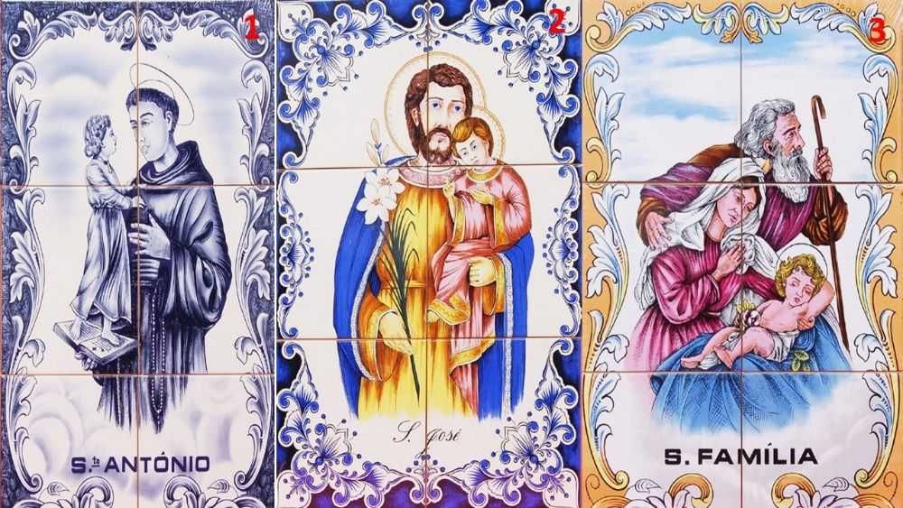 Painéis Azulejos IMAGEM Anjo da Guarda Sagrada Família Sra. Conceição