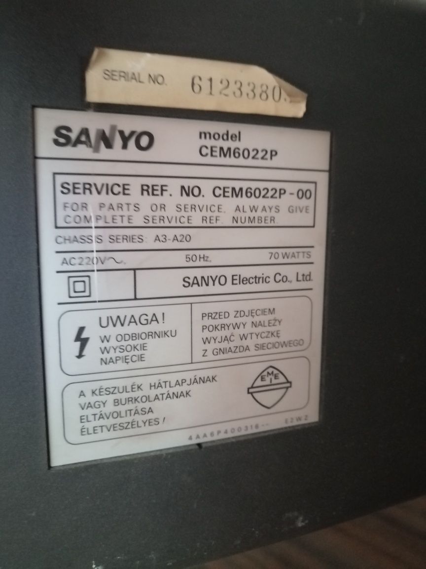 Telewizor SANYO model CEM6022P-00