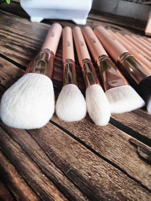 Кисті для макіяжу BEILI, набір 15 шт , професійні, м'які / Кисти набор