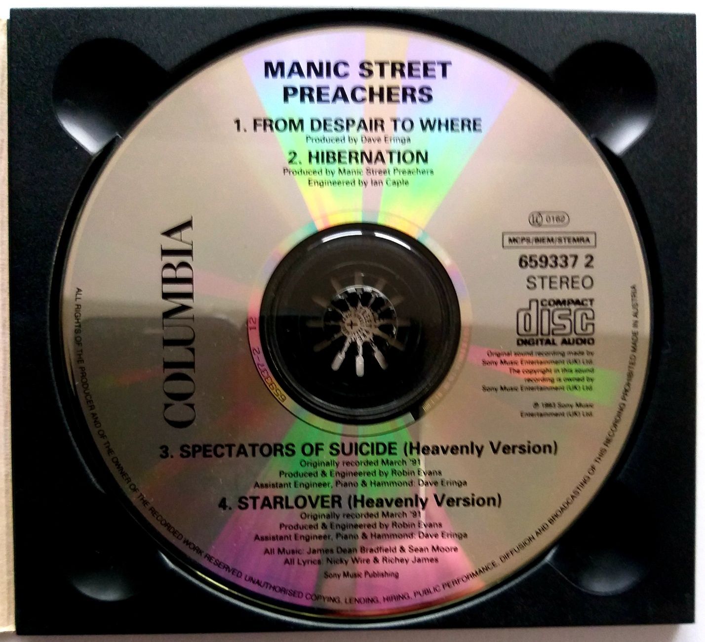 Manic Street Preachers From Despair To Where 1993r