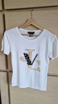 Biały Tshirt Versace