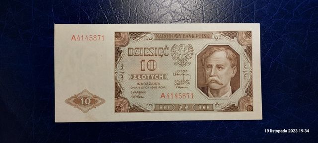 Banknot 10zł 1948r, ser A