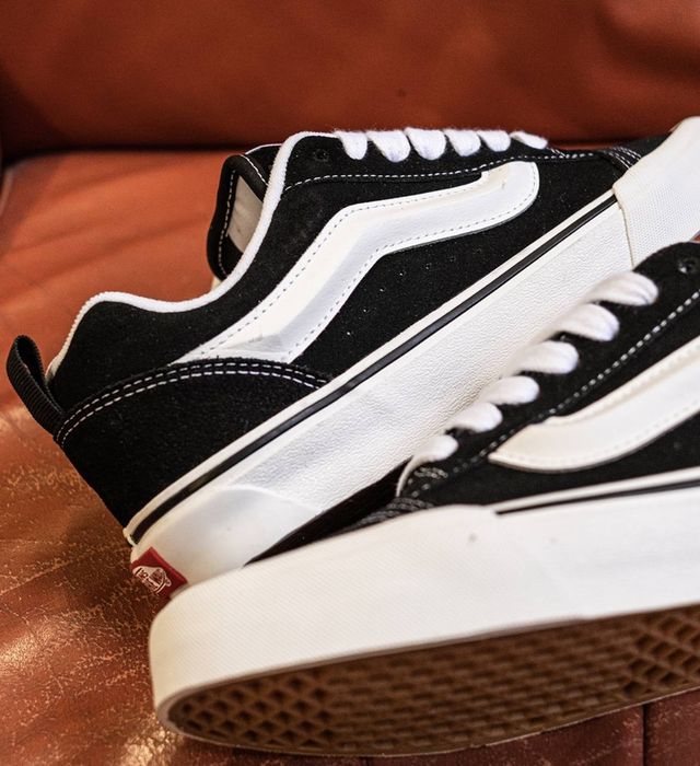 Ванси чорні, Vans Knu Skool Black, унісекс кросівки