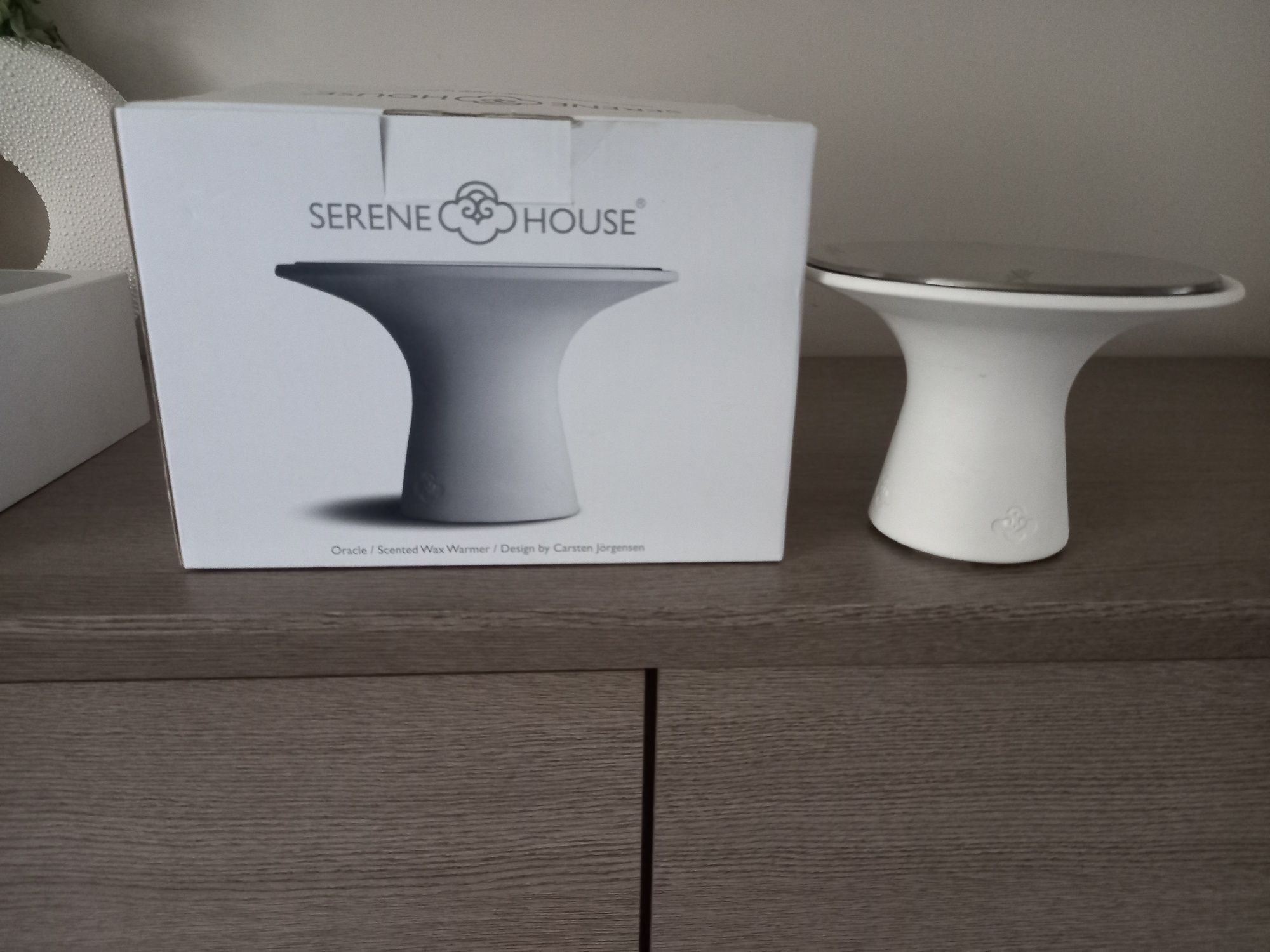 SERENE HOUSE ceramiczny kominek do podgrzewania wosku + zestaw wosku