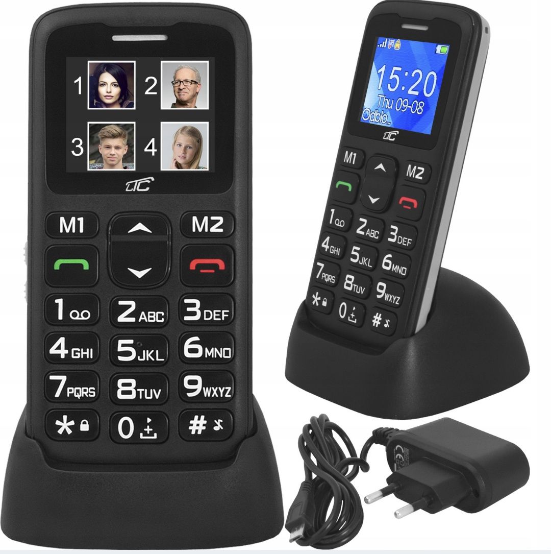 Telefon dla seniora LTC BT MOB10 czarny