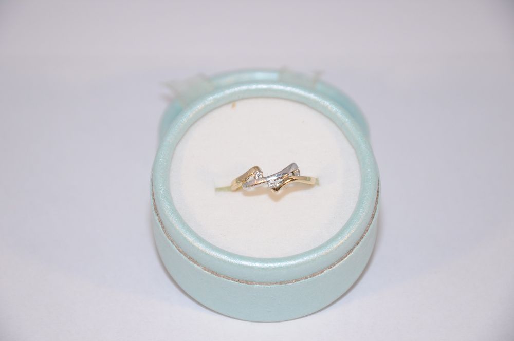 ZŁOTO złoty pierścionek waga 1,80g pr. 585 IDEALNY PREZENT białe złoto