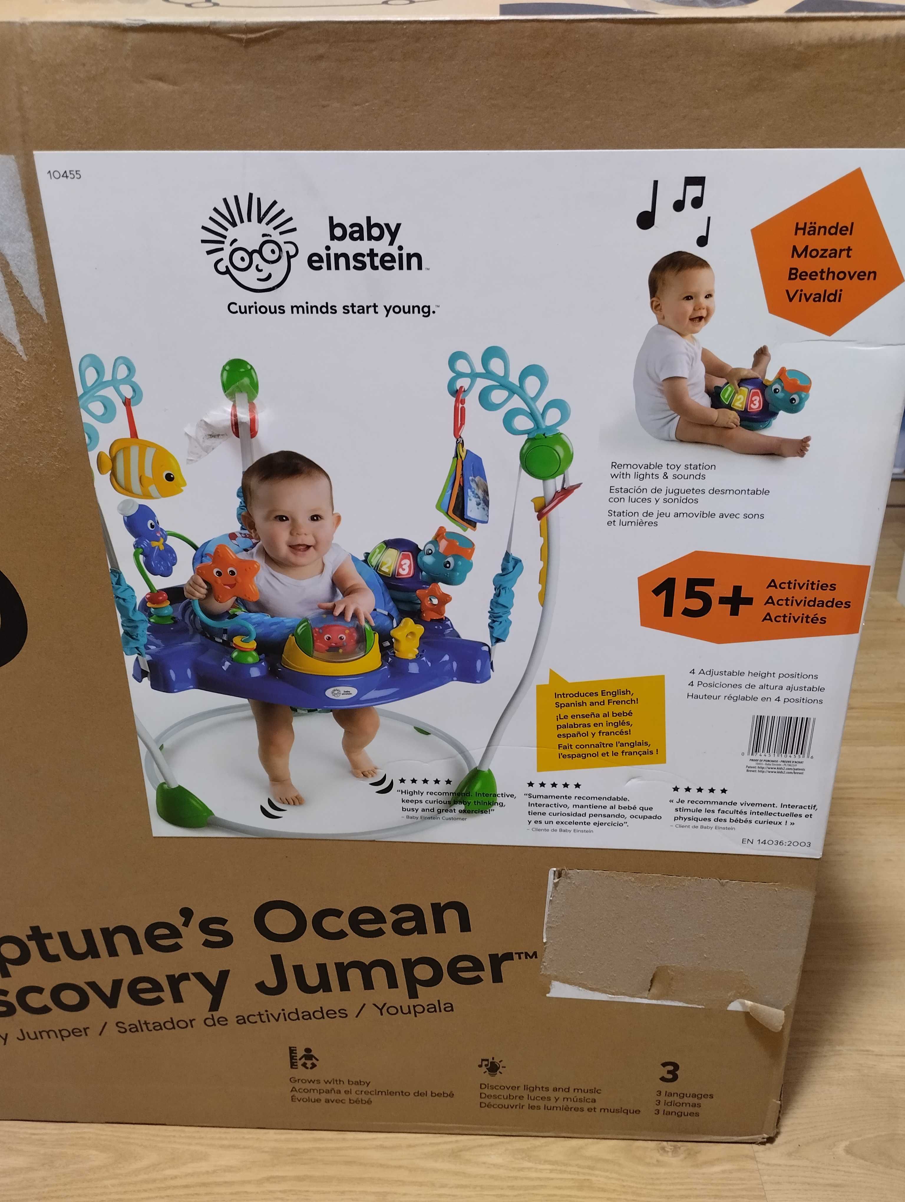 Skoczek interaktywny Baby Einstein Neptune Ocean stolik edukacyjny 360