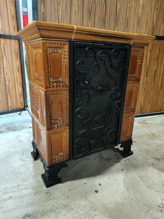 Piec żeliwny,kaflowy nowa szamotka do gotowania,dekoracja