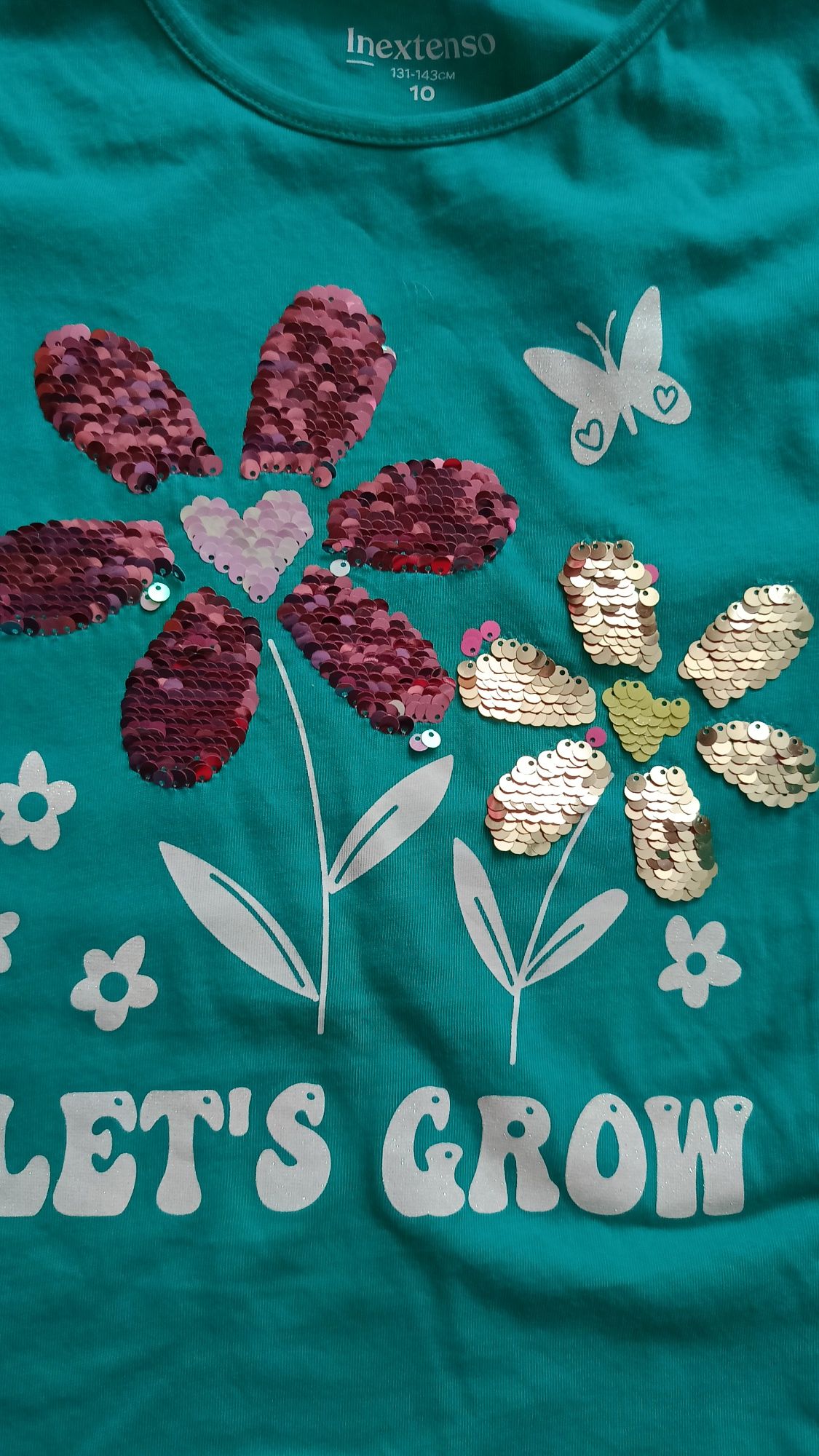 Koszulki 134 Stitch,cekiny, księżniczki