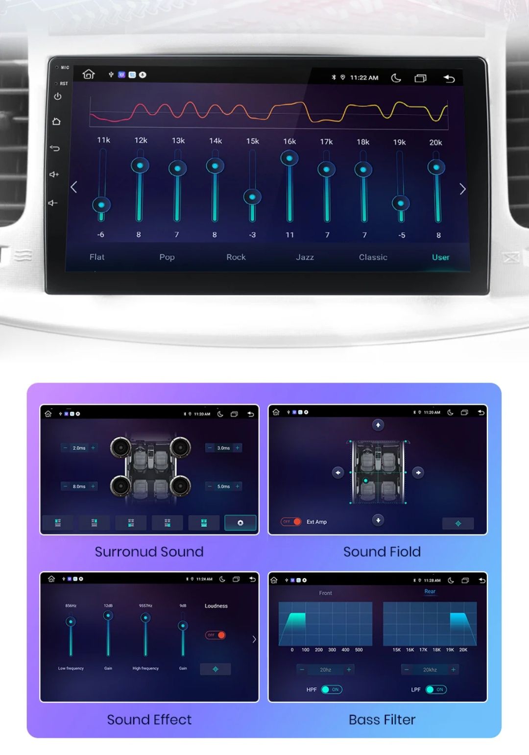 Rádio 2din android Auto SMART 2016-20 GPS WiFi Carplay Bluetooth NOVO