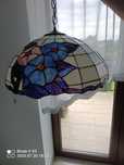 Bardzo ładna duża wisząca lampa witrażowa Tiffany