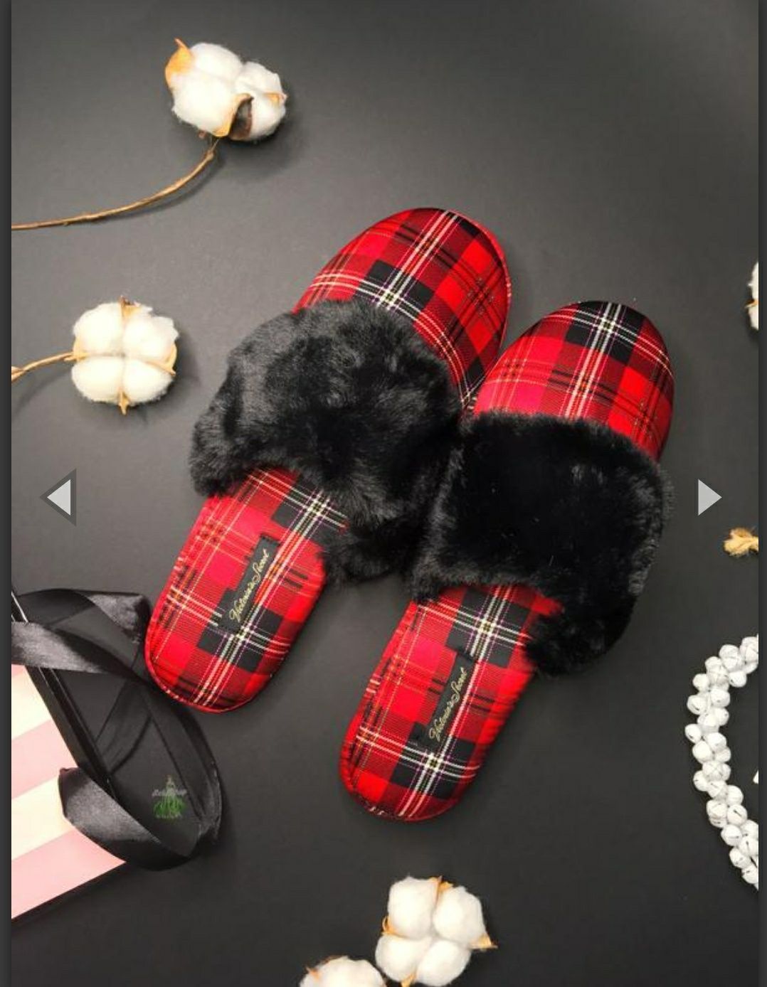 Домашні сатинові тапочки victoria's secret signature satin slipper