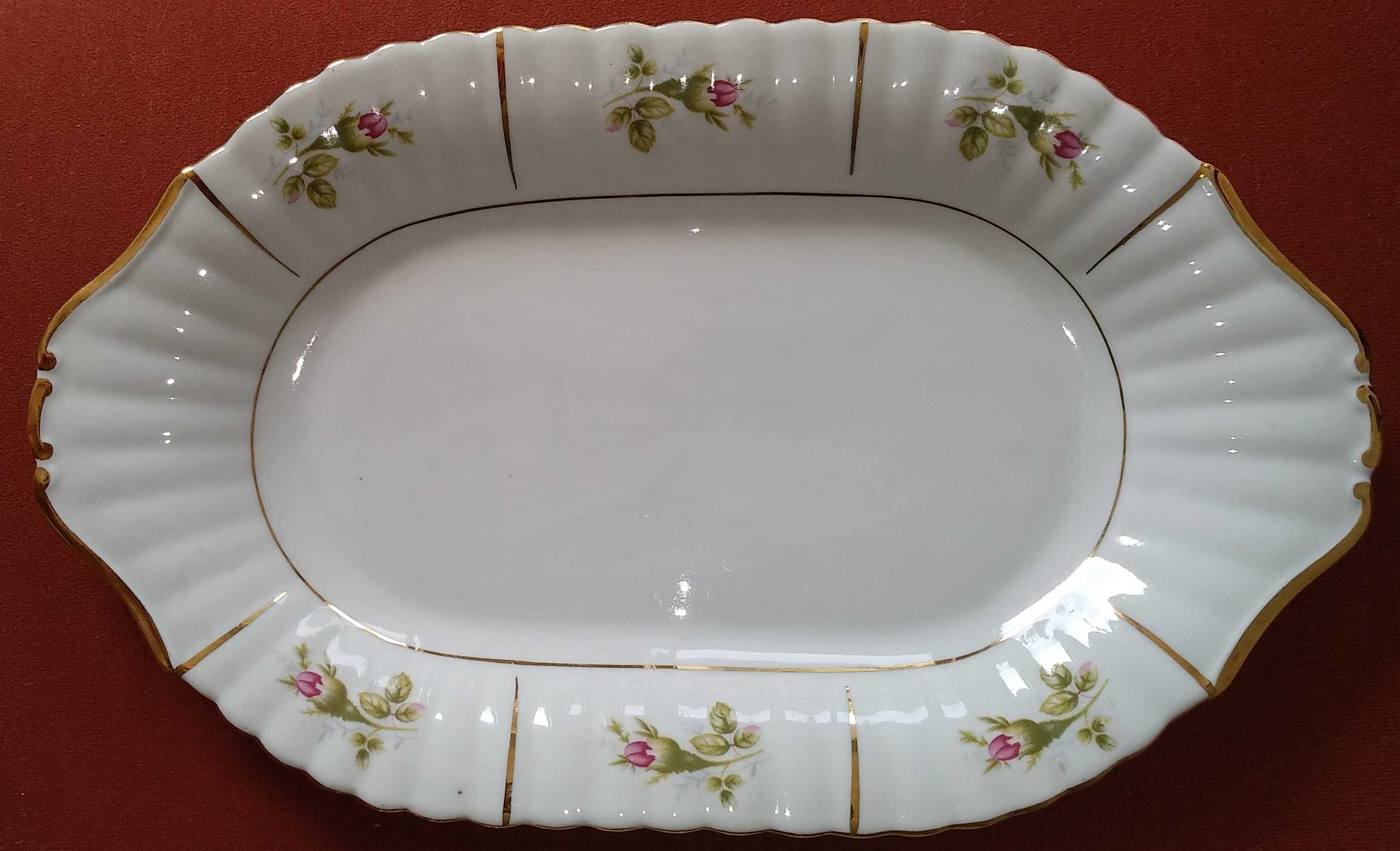 Chodzież porcelana patera Iwona złocona róża