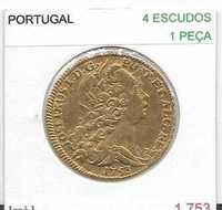 Portugal - - - 1 PEÇA = 4 Esc. - D. José I - 1.753 - - - Moeda de Ouro