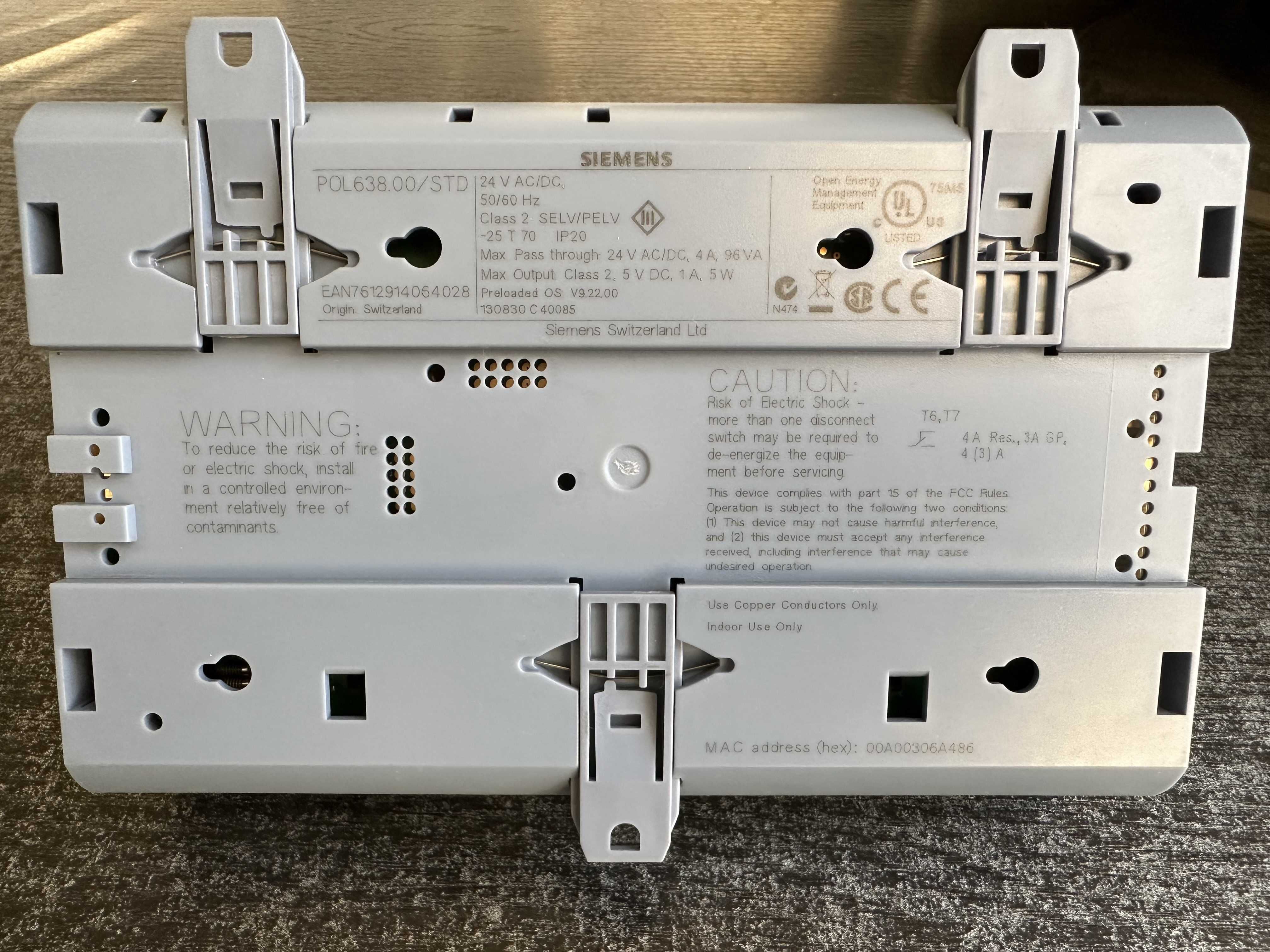Sterownik Climatix POL638.00/STD Siemens