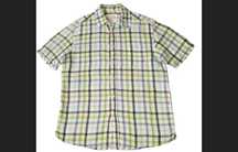 LEN 100% 56/75 cm Marks & Spencer koszula L/XL krata vintage ODDYCHA