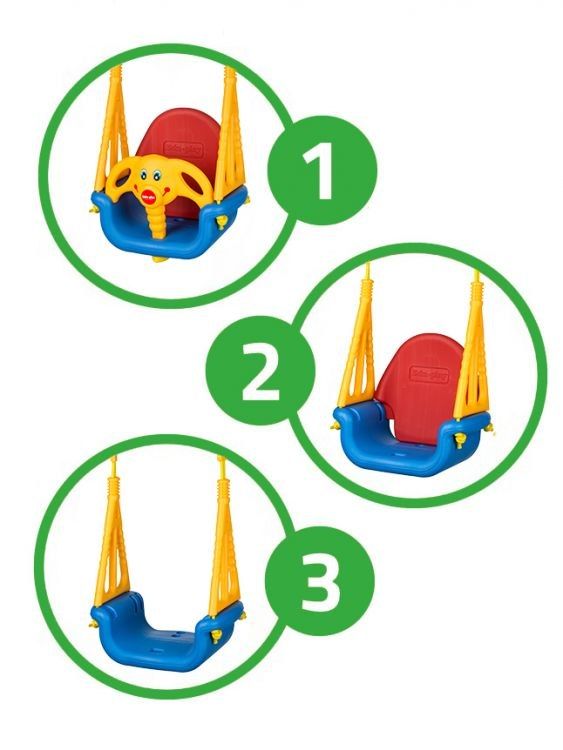 Huśtawka ogrodowa kuebłkowa domowa dla dzieci 3w1 ECOTOYS