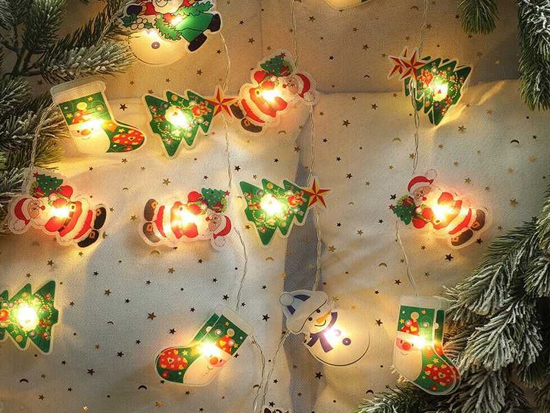 GIRLANDA Świąteczna WISZĄCY łańcuch LED dekoracja ŚWIĄTECZNA Lampki