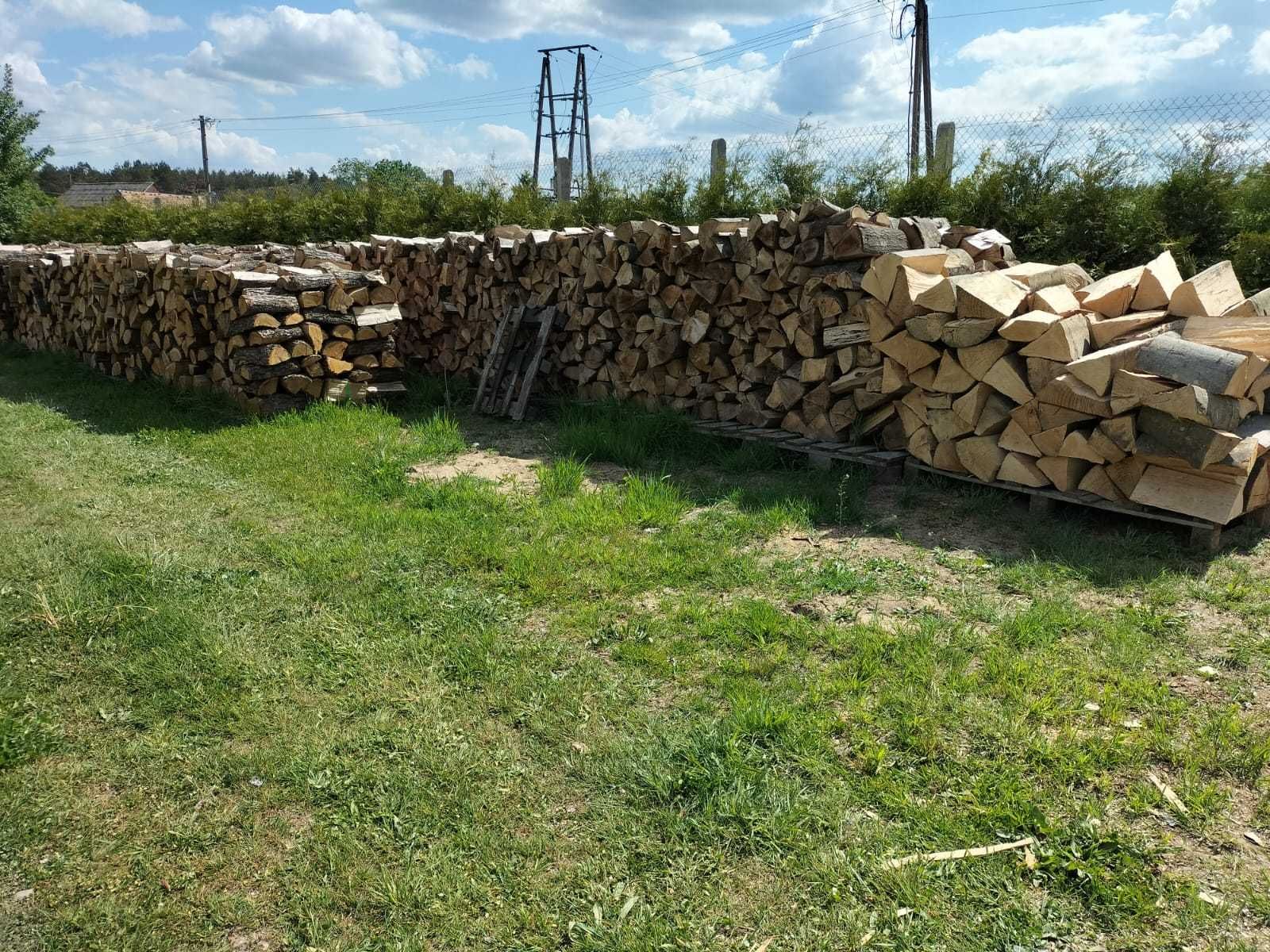 Drewno kominkowe opałowe dąb buk