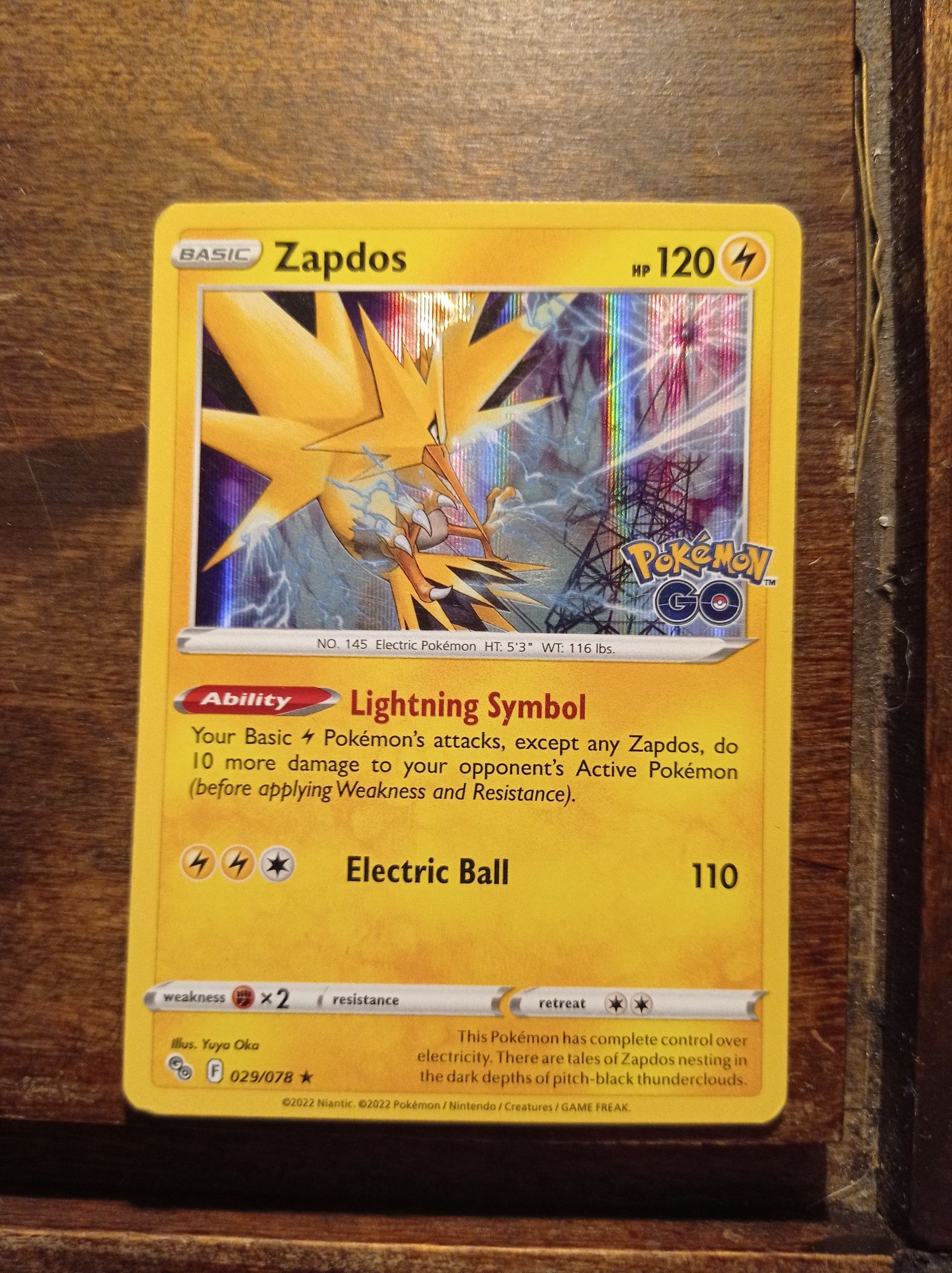 Karta pokèmon Zapdos