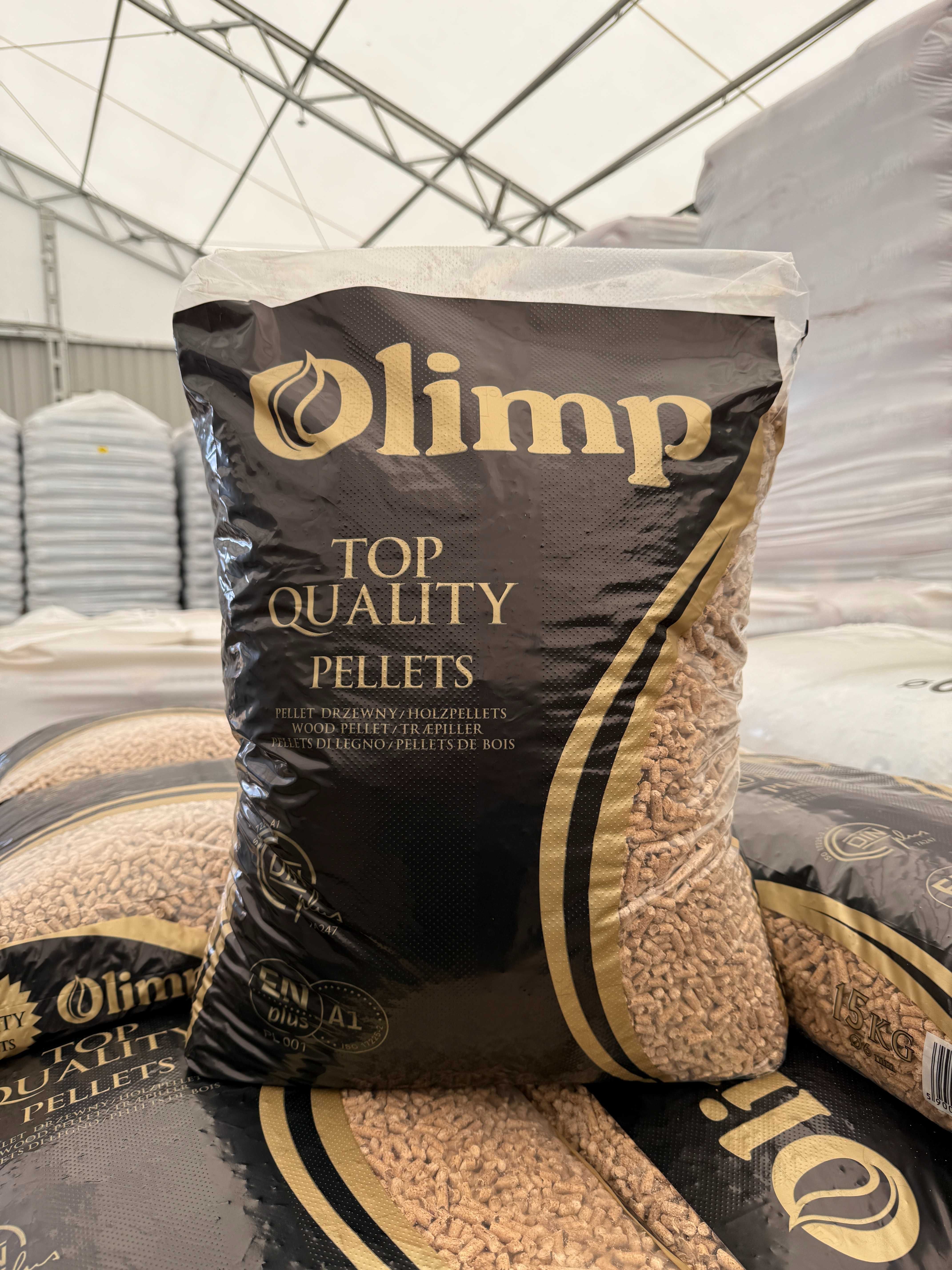 Pellet drzewny OLIMP Stelmet 15kg | paleta 975kg | A1 ENplus | 6mm