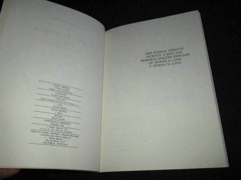 Livro A Poesia Continua Velhas e Novas Circunstâncias José G. Ferreira