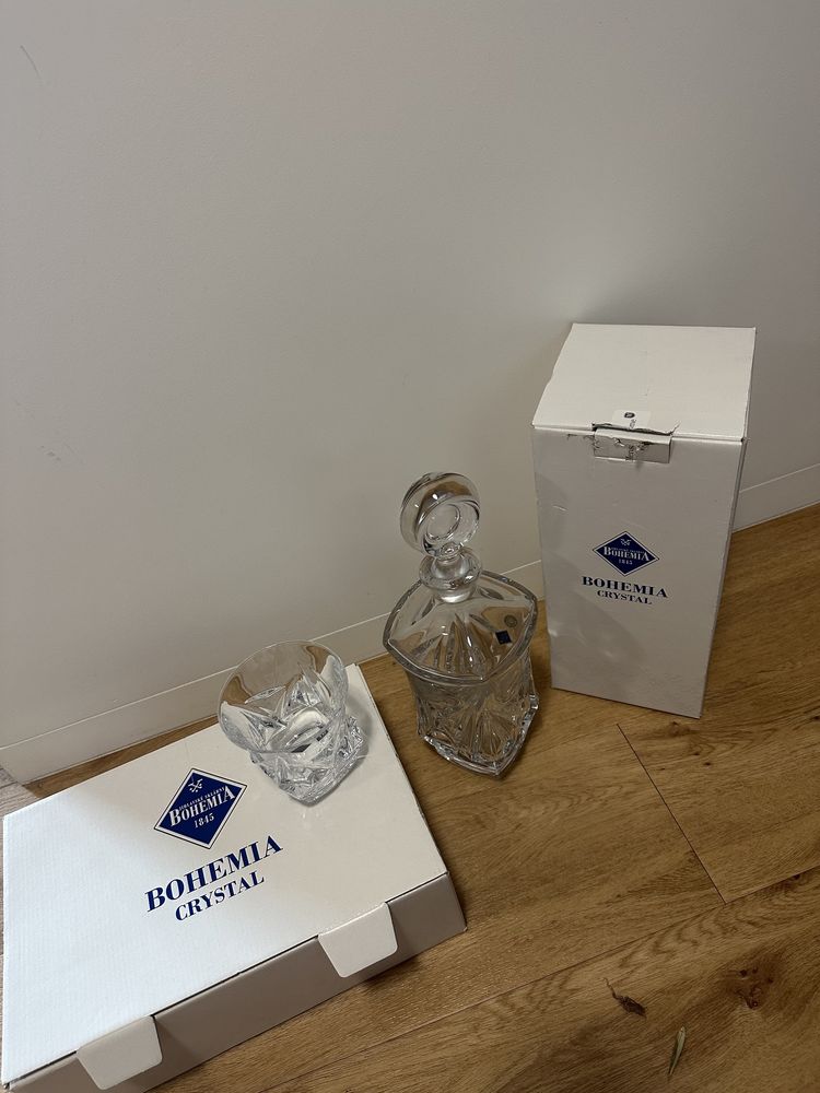 szklanki i karafka Bohemia Crystal JIHLAVA 800 300ml kryształy whisky