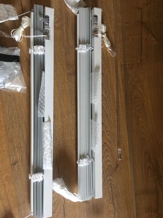 Żaluzje aluminiowe 25mm biały półmat, 2 sztuki  580x1220mm i 580x770mm