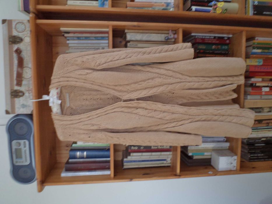 Wspaniały sweter kardigan Stefanel r.S bawełna i len