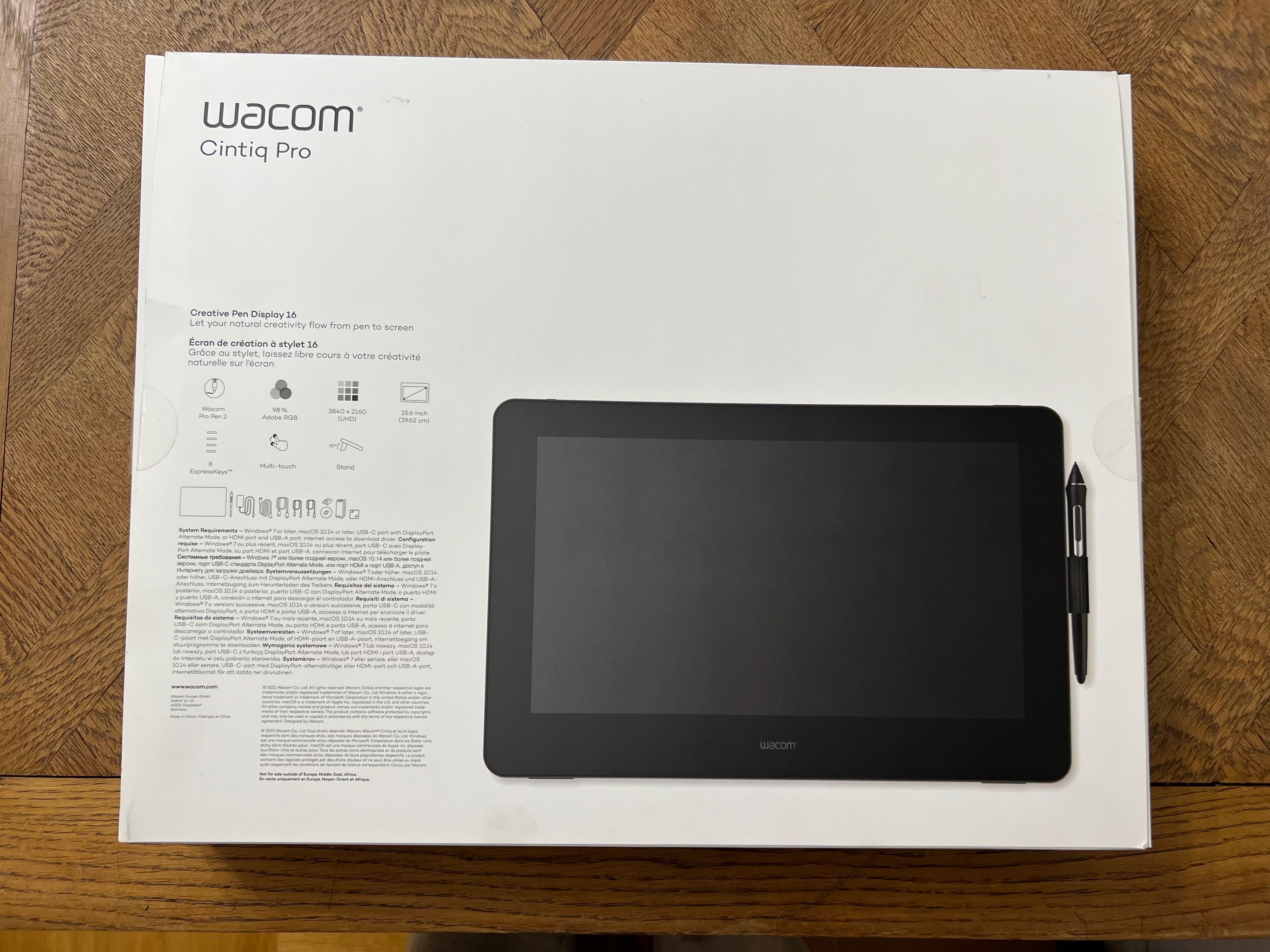 Tablet Wacom Cintiq Pro 16 UHD