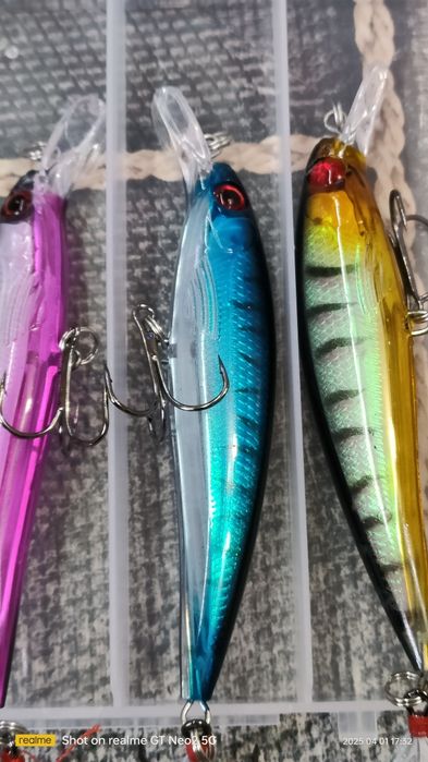 Воблеры 3D новые 2025 года,неоновый хвост.
