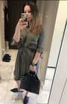 H&M sukienka khaki  szmizjerka 38