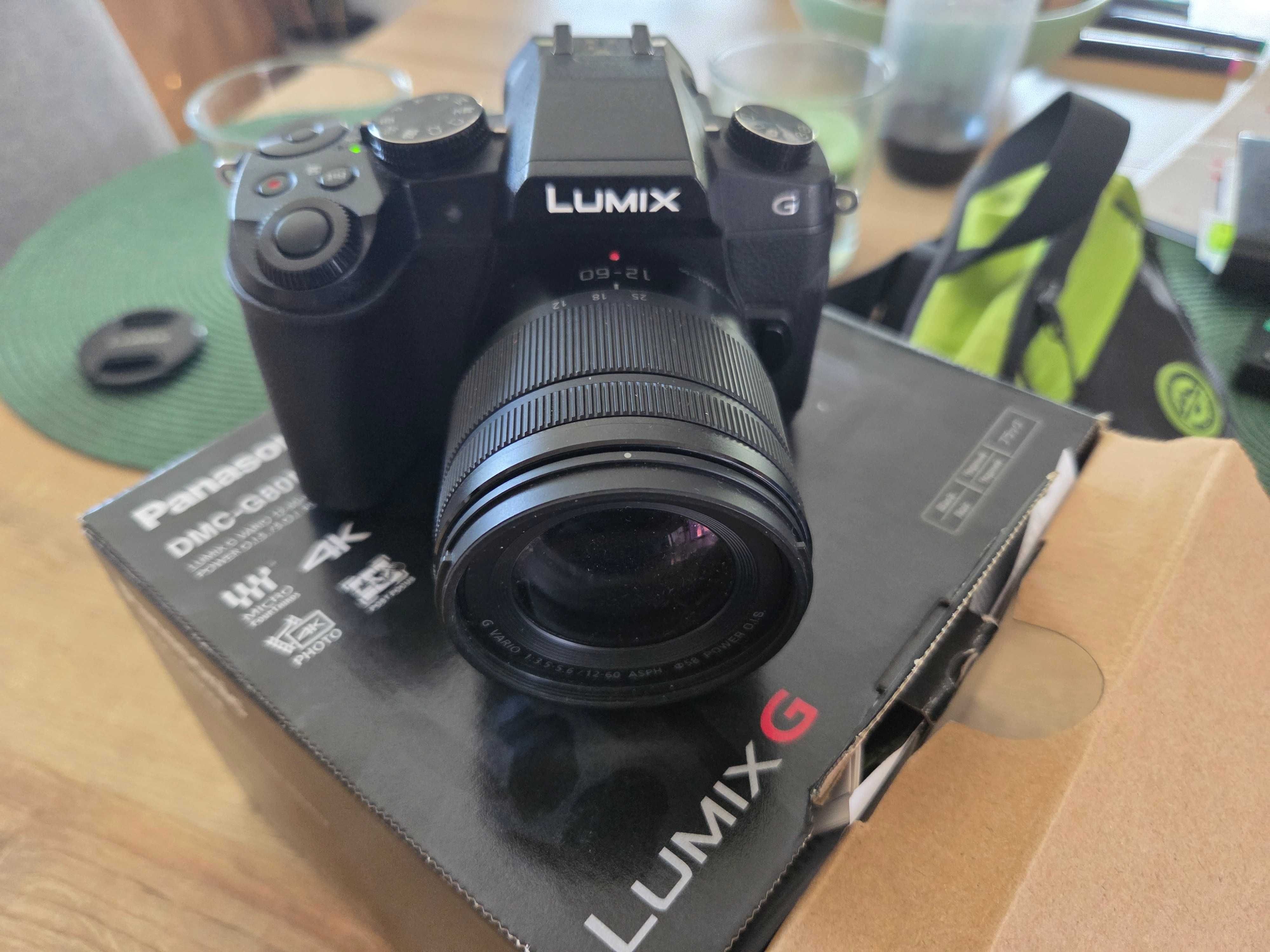 Panasonic Bezlusterkowy aparat cyfrowy LUMIX DMC-G80M + 12-60mm gratis