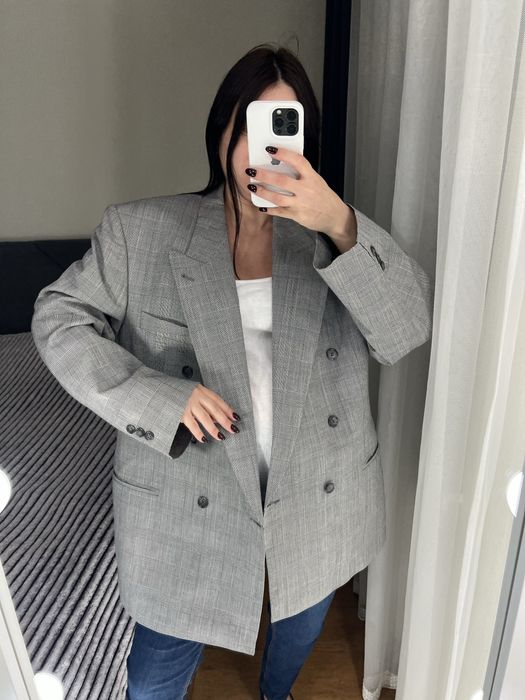 Шерстяний вовняний піджак жакет пиджак блайзер оверсайз шерсть вовна