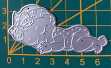 737. Wykrojnik bobas dziecko niemowlę scrapbooking