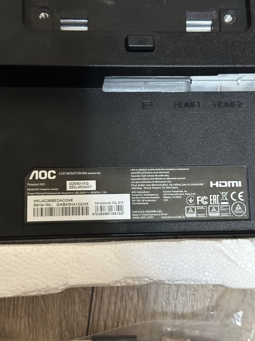 Продам монітор AOC G2590VXQ 2019 року ігровий стан як новий
